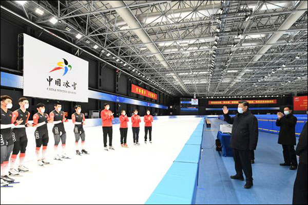 ปธน.จีนเยี่ยมให้กำลังใจนักกีฬาที่จะร่วมโอลิมปิกฤดูหนาวปักกิ่ง