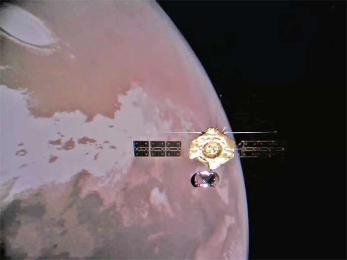 ยานสำรวจดาวอังคารจีนส่งภาพถ่ายชุดหนึ่งสู่โลก