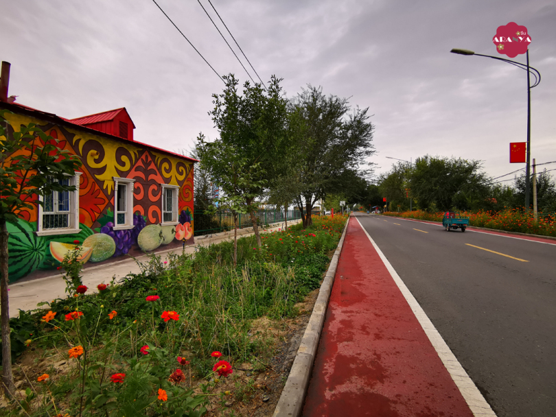 ตำบลไคก้านฉีในเมืองขุยถุน  เขตซินเจียง บ้านเมืองที่น่าอยู่ของชาวคาซัค