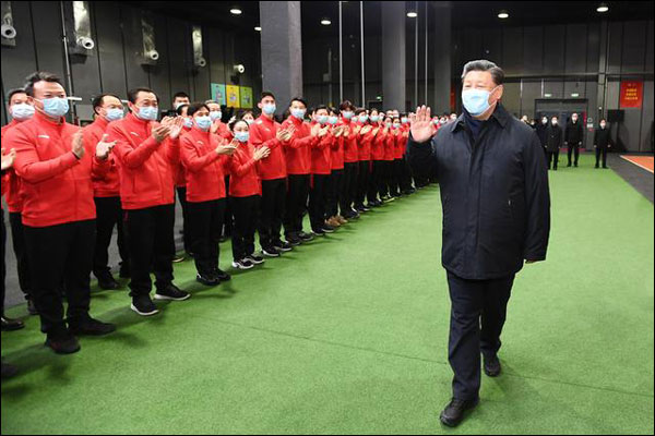 ปธน.จีนเยี่ยมให้กำลังใจนักกีฬาที่จะร่วมโอลิมปิกฤดูหนาวปักกิ่ง